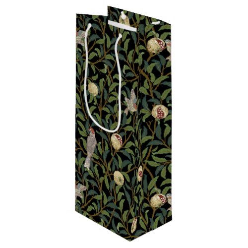 BIRD AND POMEGRANATE IN VINTAGE BLACK _ MORRIS WINE GIFT BAG