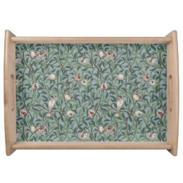 BIRD AND POMEGRANATE IN VINTAGE BLUE - MORRIS SERVING TRAY