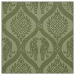 Bird and Pomegranate, Olive Green Fabric