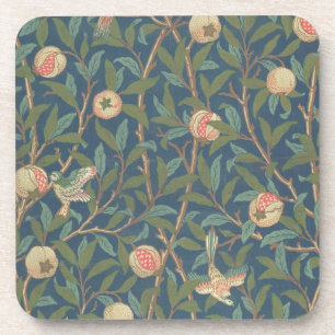 'Bird and Pomegranate' Wallpaper Design, printed b Beverage Coaster