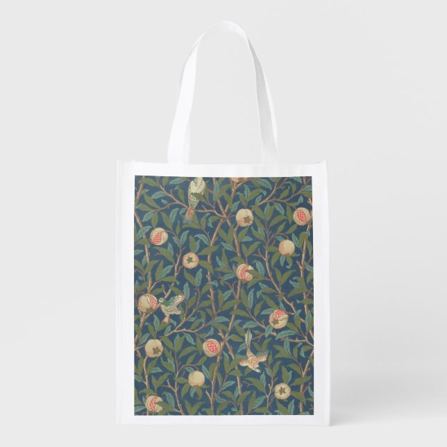 'Bird and Pomegranate' Wallpaper Design, printed b Grocery Bag (Front)