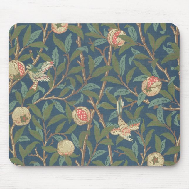 'Bird and Pomegranate' Wallpaper Design, printed b Mouse Pad (Front)