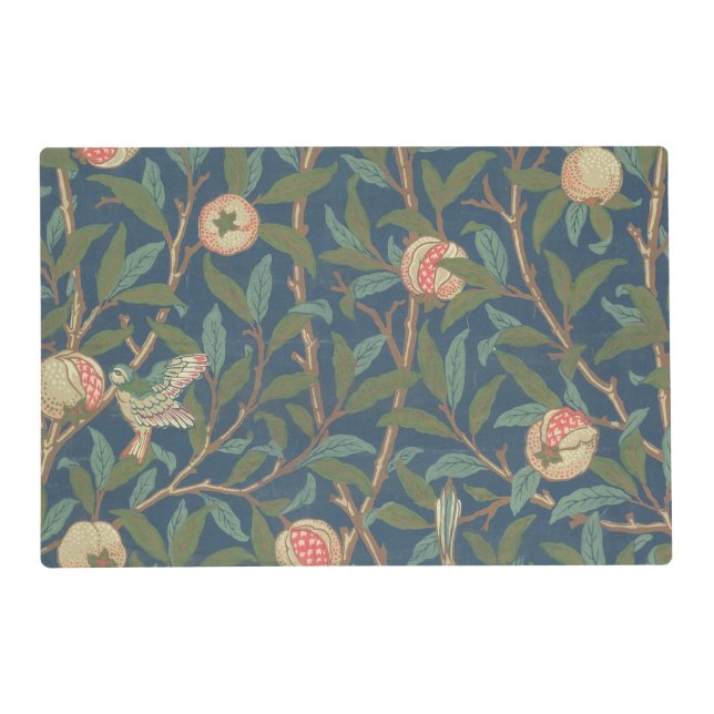 'Bird and Pomegranate' Wallpaper Design, printed b Placemat (Front)