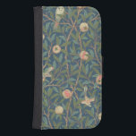'Bird and Pomegranate' Wallpaper Design, printed b Samsung S4 Wallet Case<br><div class="desc">Image:136080  'Bird and Pomegranate' Wallpaper Design,  printed by John Henry Dearle (1860-1932),  1926 (wallpaper). Morris,  William (1834-96). Private Collection,  The Stapleton Collection.  Art,  Fine Art.</div>