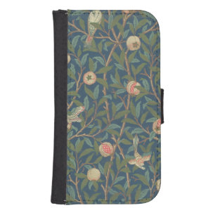 'Bird and Pomegranate' Wallpaper Design, printed b Samsung S4 Wallet Case