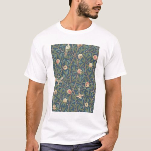 Bird and Pomegranate Wallpaper Design printed b T_Shirt