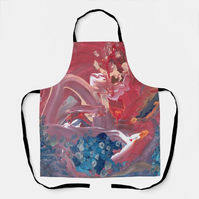 Bird and the Lake All-Over Print Apron (Front)