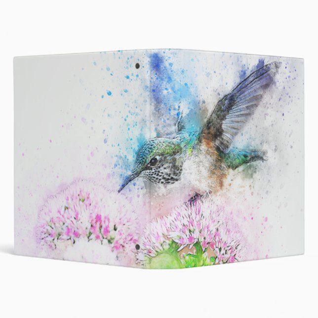 Bird Animal Flowers 3 Ring Binder (Background)