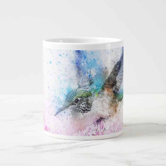 Bird Animal Flowers Giant Coffee Mug (Front)