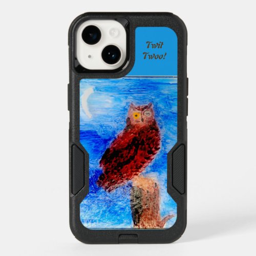 Bird Art Brown Owl Funny OtterBox iPhone 14 Case