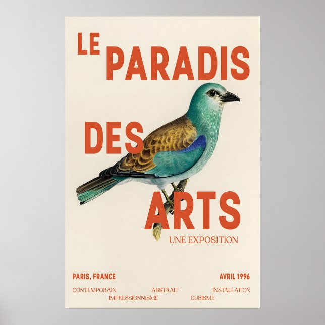 Bird Art Exhibition Poster Abstract Impressionism (Front)