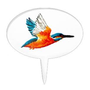Bird Art Flying Kingfisher Cake Topper