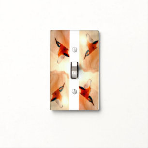 Bird Art Flying Kingfishers Orange Light Switch Cover