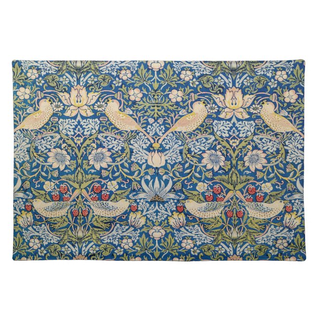 Bird Art Nouveau Design Cloth Placemat (Front)