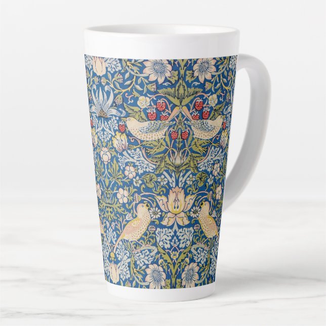 Bird Art Nouveau Design Latte Mug (Right Angle)