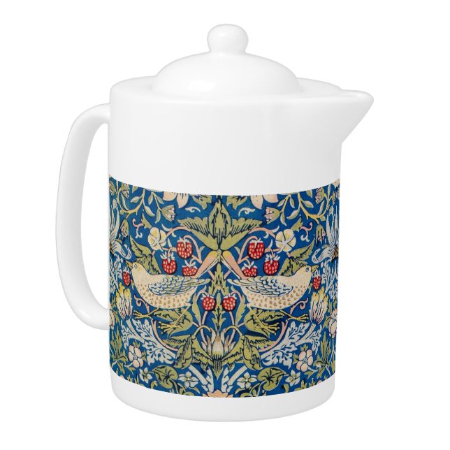 Bird Art Nouveau Design Teapot (Left)