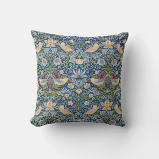 Bird Art Nouveau Design Throw Pillow
