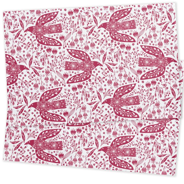 Bird Art Red Pillow Case (Red Dove Bird pillowcase)