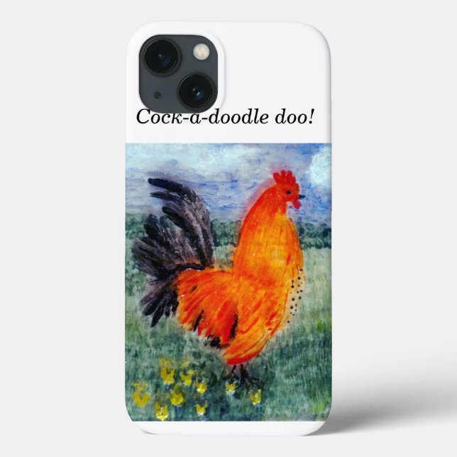 Bird Art Rooster Chicken Funny Case-Mate iPhone Case (Back)