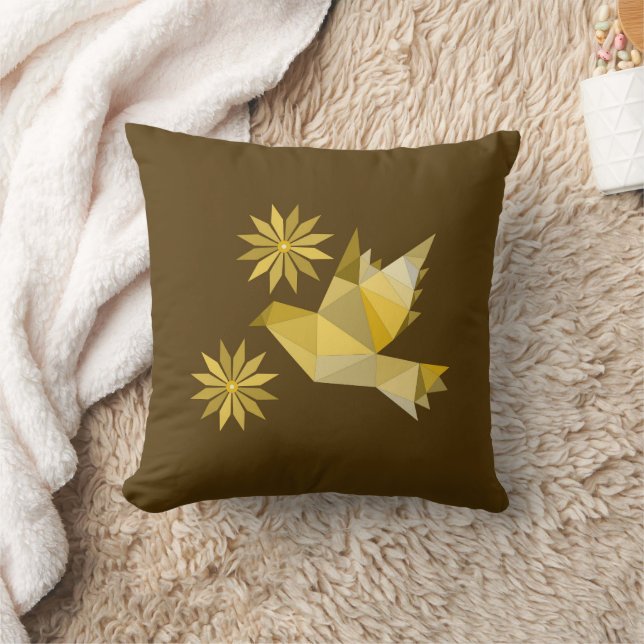 BIRD ART THROW PILLOW  (Blanket)