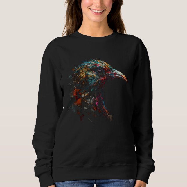 Bird Artwork  Bird Motif Animal Bird 6 Sweatshirt (Front)
