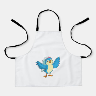 Bird as Bride with Veil Apron