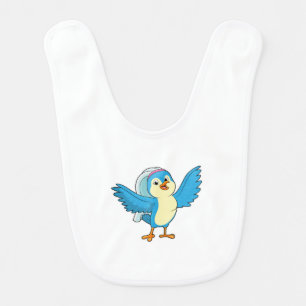 Bird as Bride with Veil Baby Bib