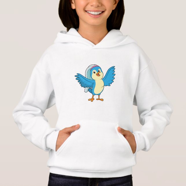 Bird as Bride with Veil Hoodie (Front)