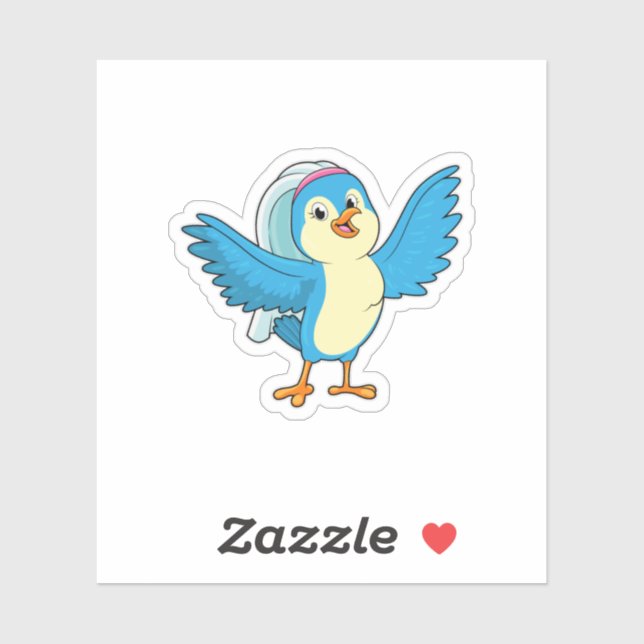 Bird as Bride with Veil Sticker (Sheet)