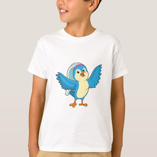 Bird as Bride with Veil T-Shirt (Front)