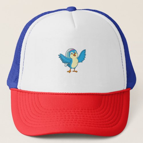 Bird as Bride with Veil Trucker Hat