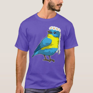 Bird As Bride With Wreath Of Flowers girl T-Shirt