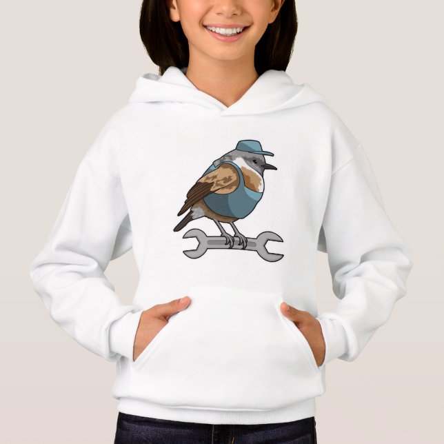 Bird as Carftsman with Wrench Hoodie (Front)