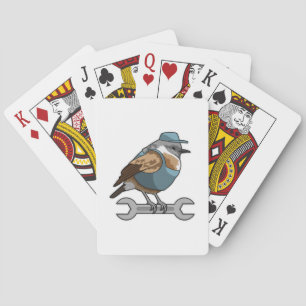 Bird as Carftsman with Wrench Poker Cards