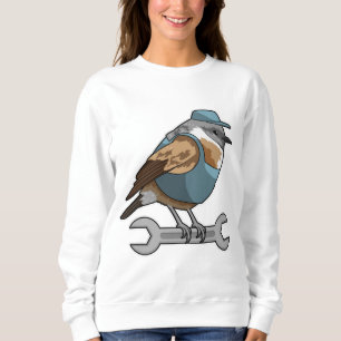 Bird as Carftsman with Wrench Sweatshirt