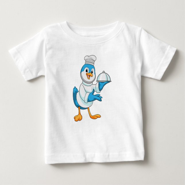Bird as Cook with Platter Baby T-Shirt (Front)