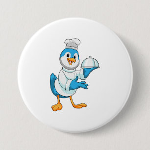 Bird as Cook with Platter Button