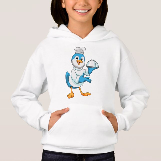 Bird as Cook with Platter Hoodie (Front)