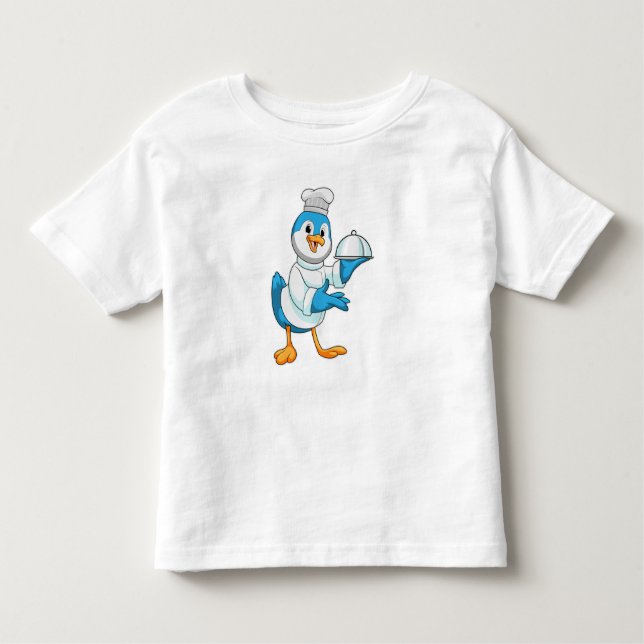 Bird as Cook with Platter Toddler T-shirt (Front)
