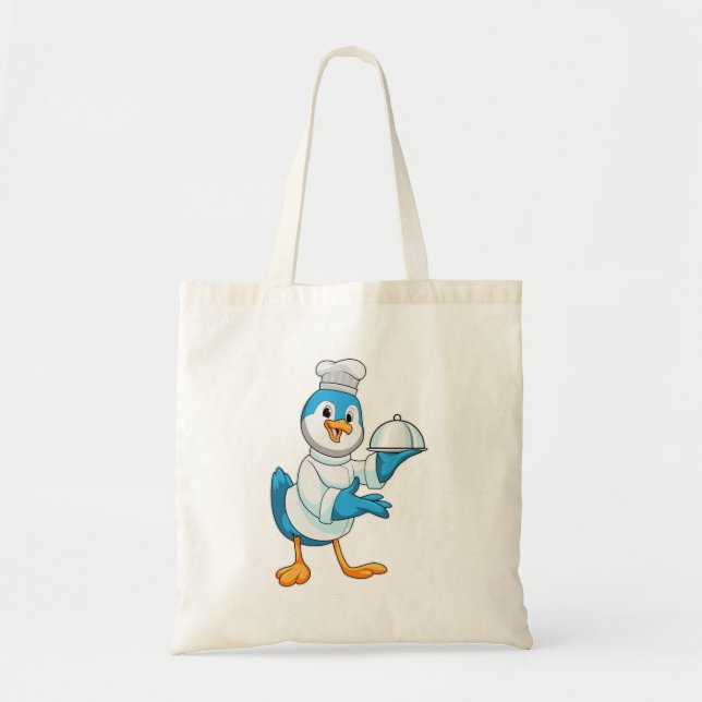 Bird as Cook with Platter Tote Bag (Front)