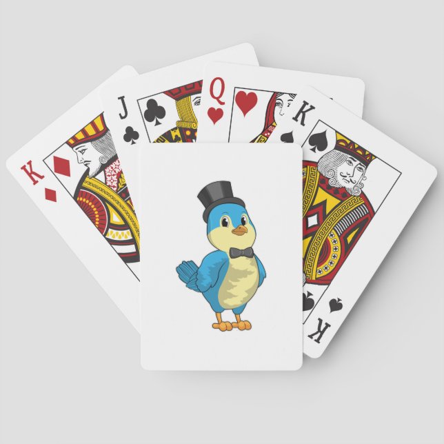 Bird as Groom with Ribbon Poker Cards (Back)