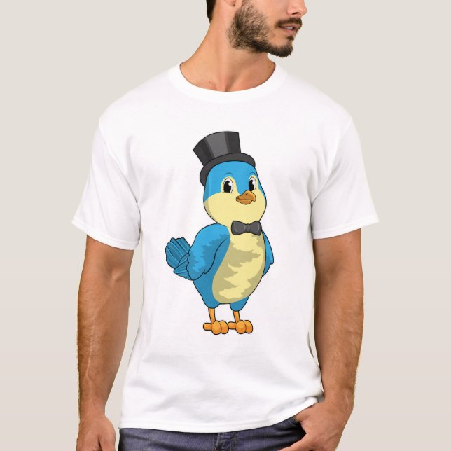 Bird as Groom with Ribbon T-Shirt (Front)