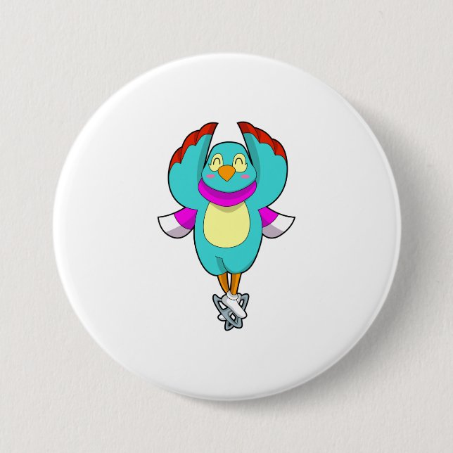 Bird at Ice skating with Ice skates.PNG Button (Front)
