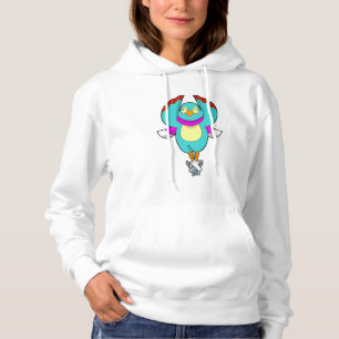 Bird at Ice skating with Ice skates.PNG Hoodie