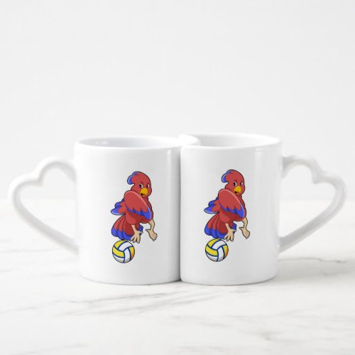 Bird at Volleyball Sports Coffee Mug Set