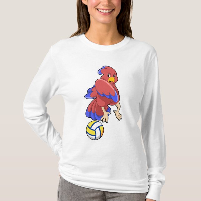 Bird at Volleyball Sports T-Shirt (Front)