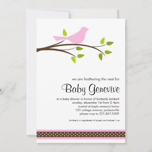 Bird Baby Shower Invitation