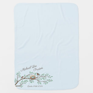 Bird Baby Shower Spring Baby Blanket