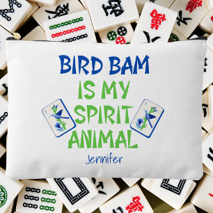 Bird Bam is My Spirit Animal Mahjong Bird Tiles Accessory Pouch