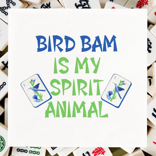 Bird Bam is My Spirit Animal Mahjong Bird Tiles Napkins (Creator Uploaded)